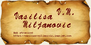 Vasilisa Miljanović vizit kartica
